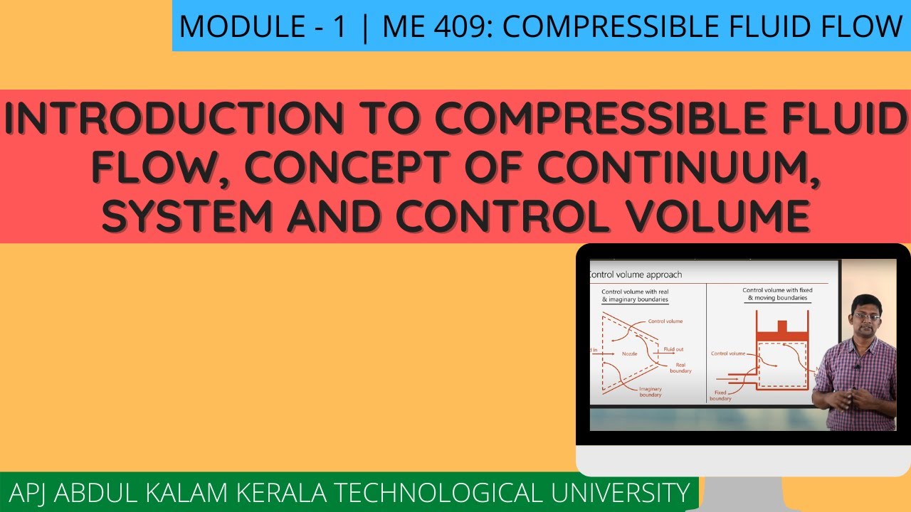Introduction to Compressible Fluid Flow, Concept of Continuum, System and Control Volume