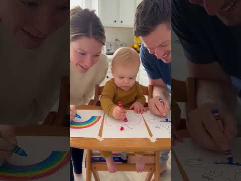 Baby Was NOT Happy… Until Daddy Brought THIS! 😂🖍️ #familyfun #cutebaby