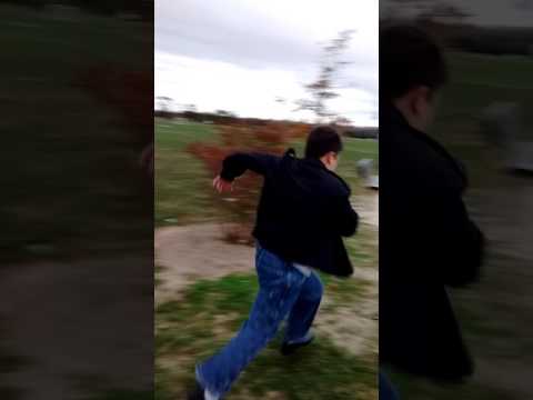 Kfa student runs up a slide part 1