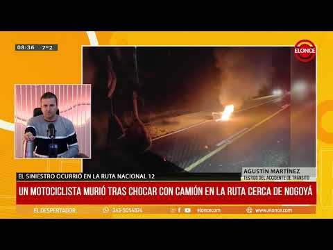 Un motociclista murió tras chocar con camión en la ruta cerca de Nogoyá - 04/05/26