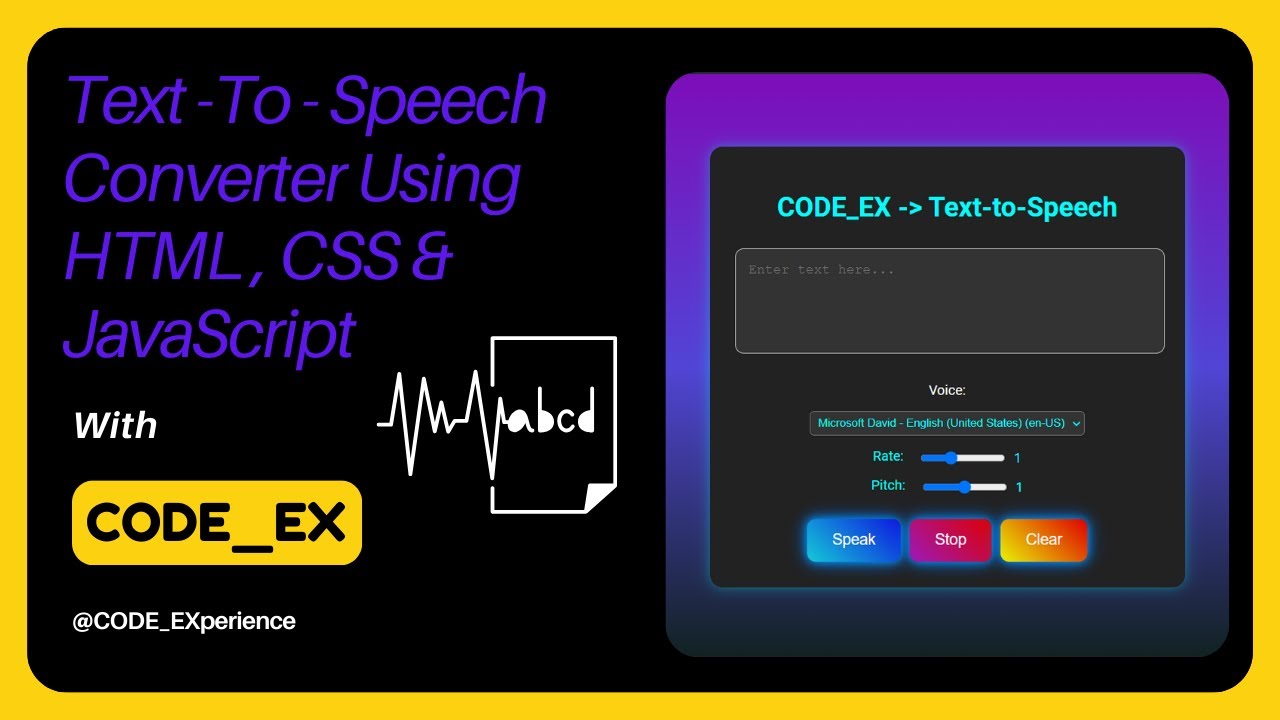 How to create a Text-To-Speech converter using HTML, CSS & JavaScript | #viralvideo #coding