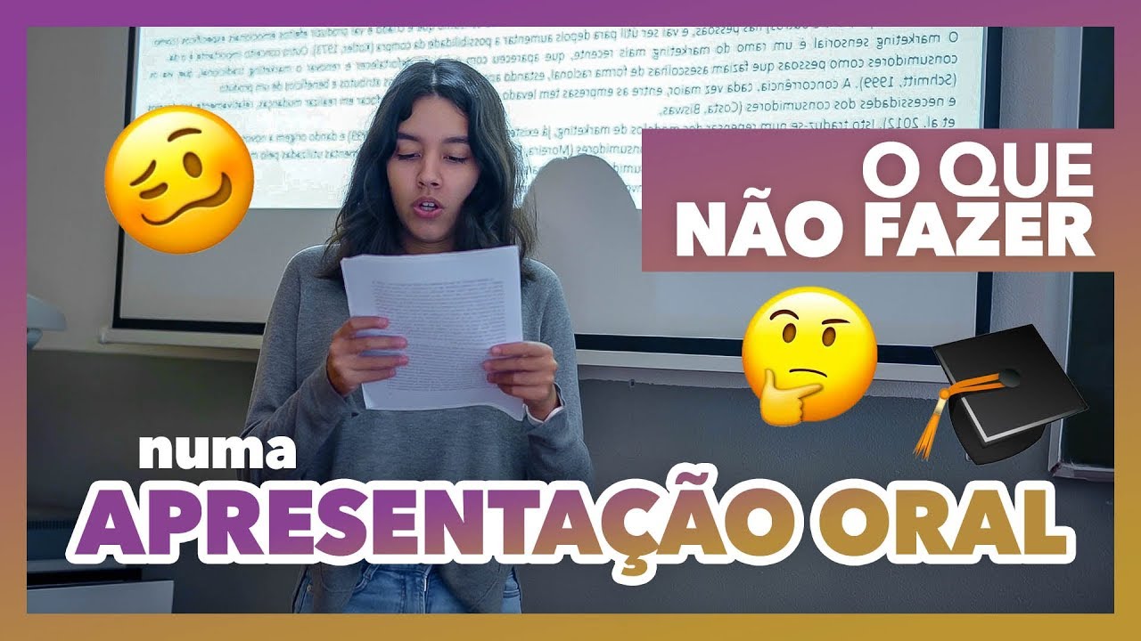 O que NÃO FAZER numa APRESENTAÇÃO ORAL