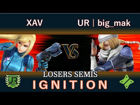 Igntion #30  LOSERS SEMIS - XAV (Zero Suit Samus) vs UR | big_mak (Sheik)