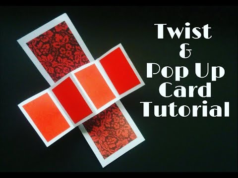 Twist & Pop Up Card Tutorial | Twist & Pop Up Card For Scrapbook