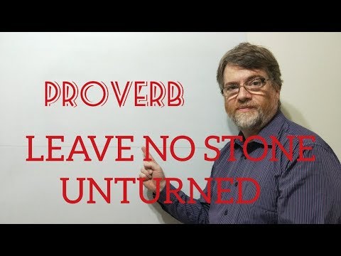 English Tutor Nick P Proverbs (174) Leave No Stone Unturned