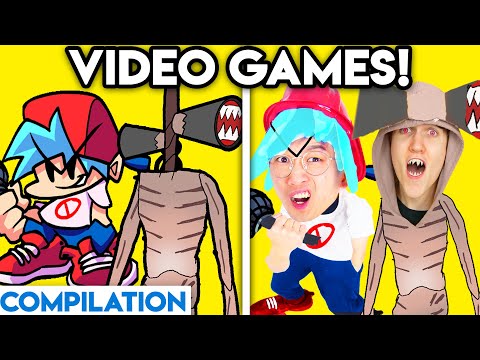 VIDEO GAMES WITH ZERO BUDGET! (Friday Night Funkin, Siren Head, Who's Your Daddy BEST OF LANKYBOX!)