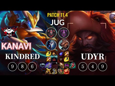 JDG Kanavi Kindred vs Udyr Jungle - KR Patch 11.4
