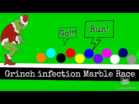 Escape The Grinch - Infection Marble Race! | Major League Marble Race (MLMR) In Algodoo