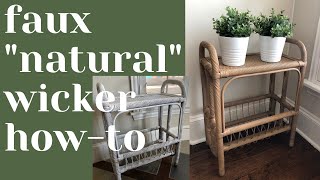 HOW TO MAKE NATURAL WICKER Faux Painted Wicker Project Easy DIY