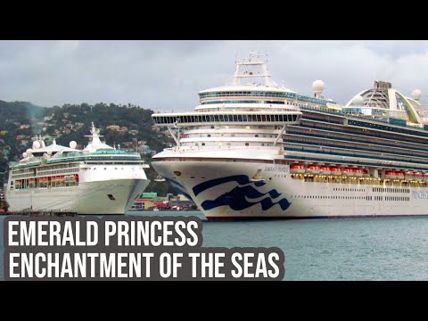 Shipspotting Castries St. Lucia || EMERALD PRINCESS & ENCHANTMENT OF THE SEAS || 08/04/2022