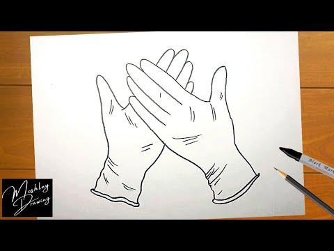 How to Draw a Rubber Gloves