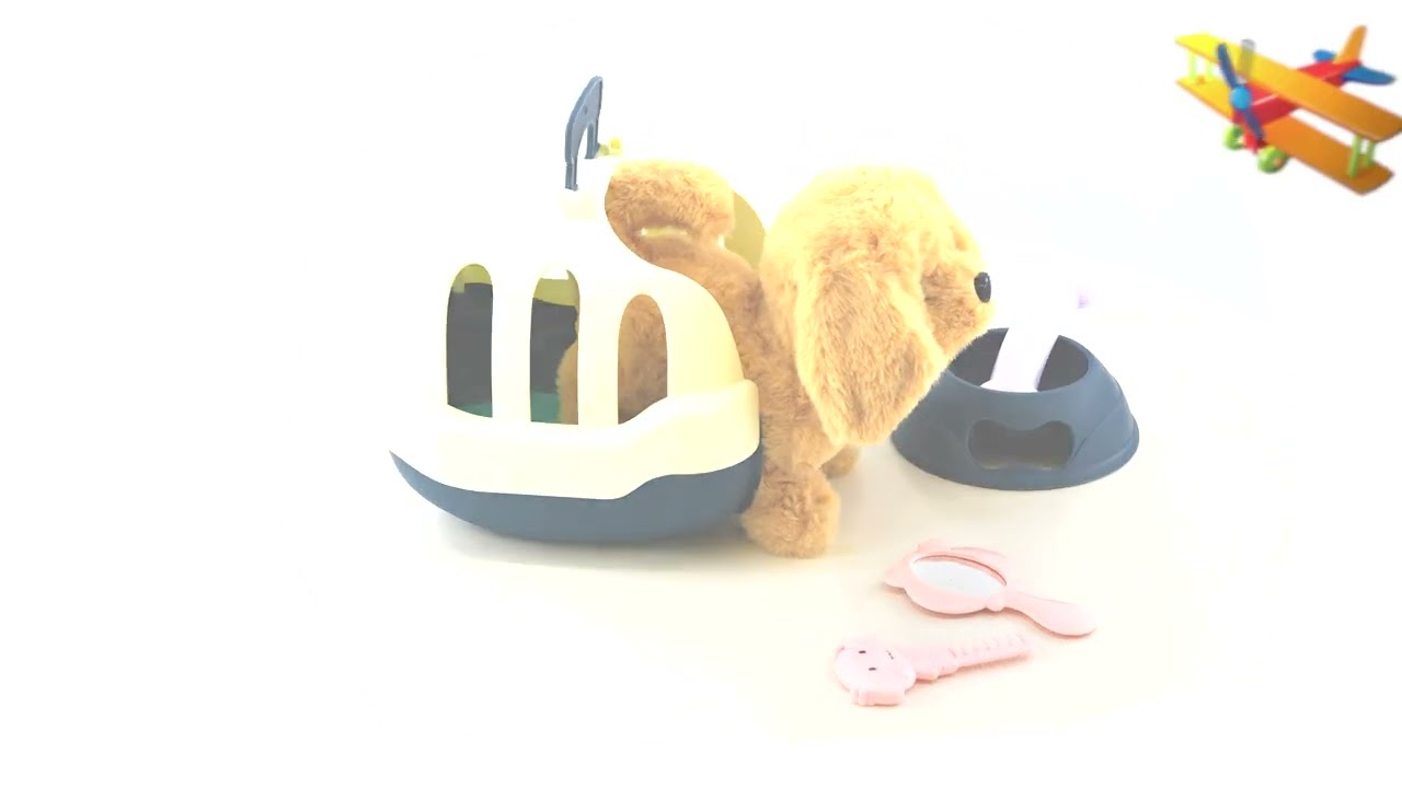Electronic Plush Dog Carrier Set
