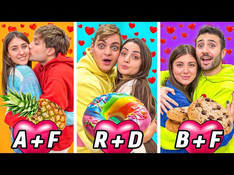 MANGIAMO SOLO CIBO DELLA PRIMA LETTERA DEL NOSTRO FIDANZATO PER 24 ORE con I  OSTRI AMICI! ❤️💋