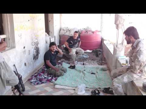 تفقد نقاط الرباط في جبهة النعيمة في ريف درعا من قبل قائد لواء المعتصم بالله النخبة