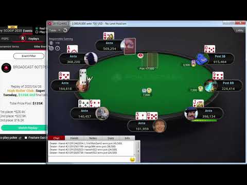 Replay |"lb6121" Final table PokerStars High Roller Club $1,050 Super Tuesday $125K Gtd Apr 28, 2020