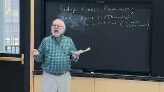 Lecture 12: Introduction to Linear Programming