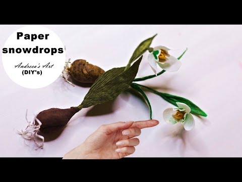 Real or fake ??? Crepe paper snowdrops / Cum sa faci ghiocei  din hartie  TUTORIAL