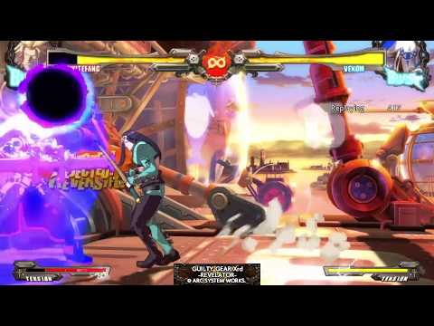 GGXrdR2.1 Venom/ヴェノム: Meterless Corner Throw Setup, DP/Blitz Safe