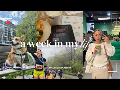 WEEKLY VLOG 🌼 Half-Marathon Race, Book Events, How I'm Feeling!
