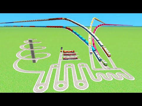 💝TRAIN CROSSIN DANGEROUS FLY TRACK CIRCLE TRACK RISKY BUMPY RAILROAD RAILWORK BEANG DRIVE