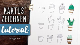 KAKTUS selber malen | BULLET JOURNAL Doodles deutsch
