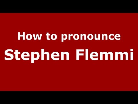 How to pronounce Stephen Flemmi (American English/US)  - PronounceNames.com