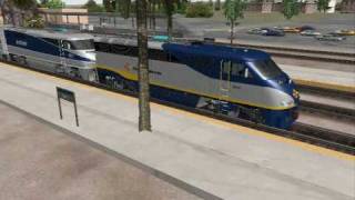 Surfliner with Amcal leading, double header, and shave and a haircut!