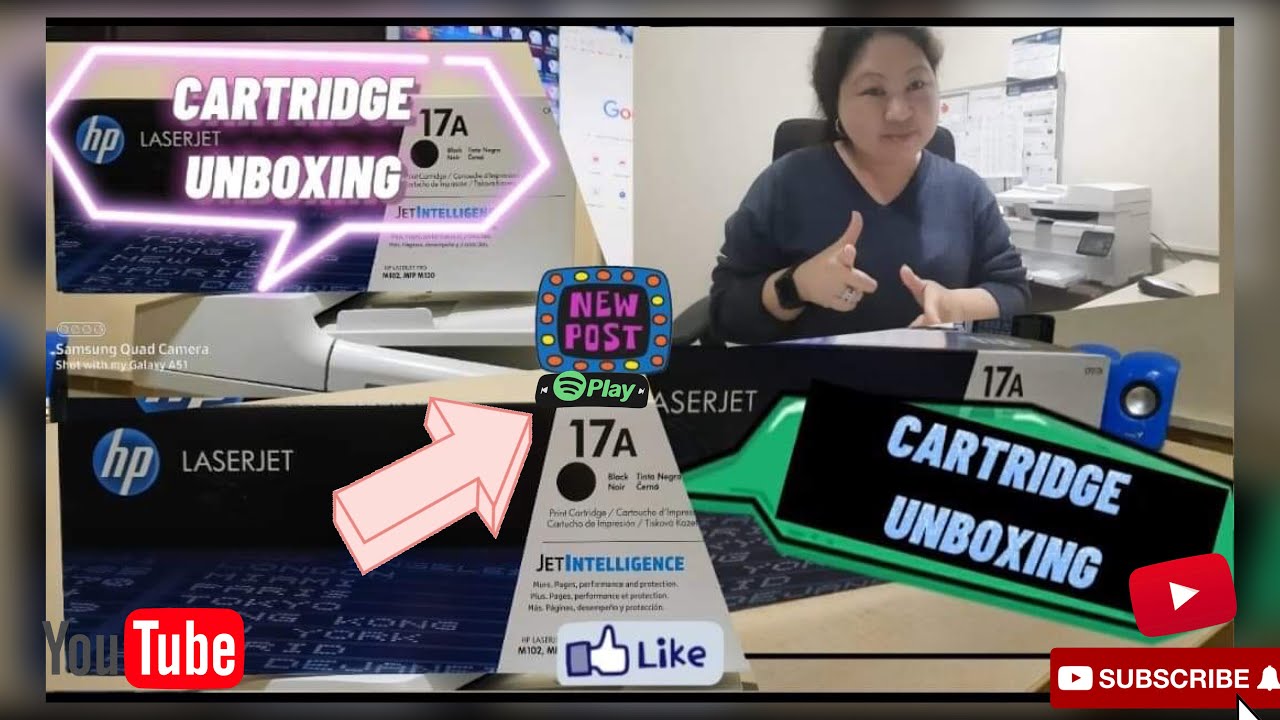 HP LASERJET 17A CARTRIDGE UNBOXING/PRINT CARTRIDGE//By-MJeans Interino💚