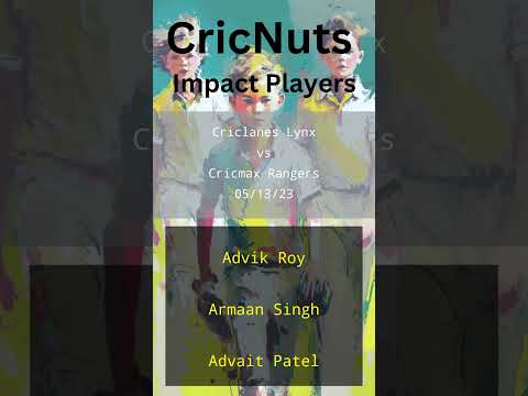 Criclanes Lynx vs Cricmax Rangers - 05/13/23 - NJ U15 Div B-USA Cricket Junior Pathway