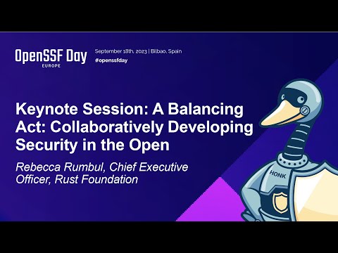 Keynote Session: A Balancing Act: Collaboratively Developing Security in the Open - Rebecca Rumbul