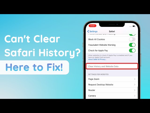 Easy Way to Slove can't Clear Safari Data
