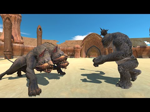 Three Dog vs Cave Troll Deluxe - Animal Revolt Battle Simulator