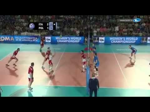 08.06.2014 Wymiana w meczu Włochy - Polska w Lidze Światowej