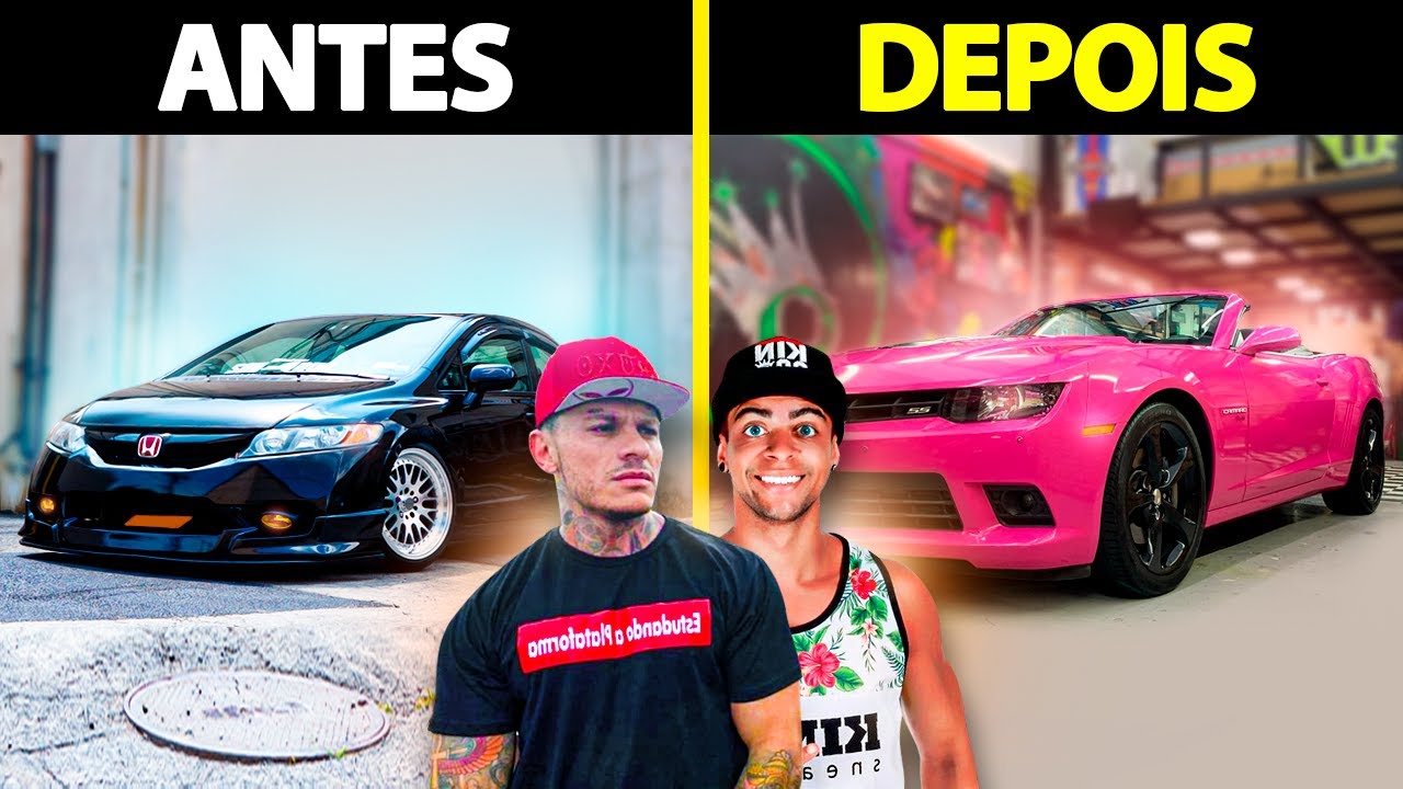 CARROS DOS YOUTUBERS ANTES E DEPOIS DA FAMA - PARTE 5