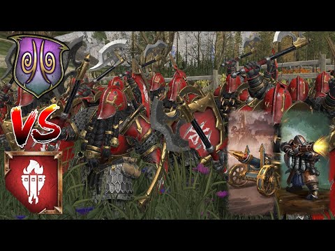 These dwarfs don't mess around | Wood Elves vs Chaos Dwarfs - Warhammer 3 Domination