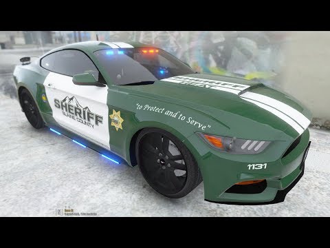 GTA 5 Live PD - Blaine County Sheriff - Slicktop Mustang GT - LSPDFR