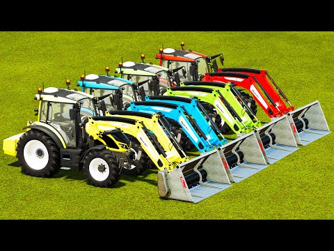 TRANSPORTING VALTRA COLORED TRACTORS TO WORK STATION - FARMING SIMULATOR 2022