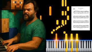 Flint and Steel, Chicken Jockey, I Am Steve | Steve's Last Song - (Jack Black) - Piano Tutorial