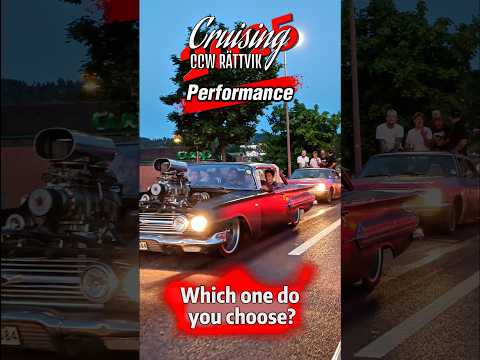 Classic Car Week 2025 Rättvik Cruising CCW 🇸🇪 #lowrider #raggare #pilsnerbilar #raggarbil #shorts