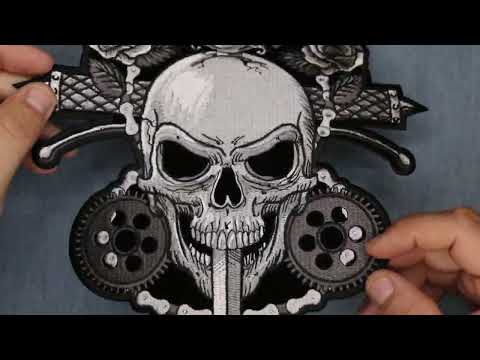 Skull and Roses Patch (PL7861)