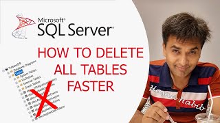 How to delete all tables from MS SQL Server, delete database and restore database