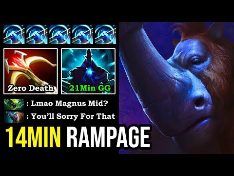 REASON Why Magnus is a Perfect Midlaner WTF 14Min Rampage 910GPM Crazy Crit Damage 100% IMBA DotA 2