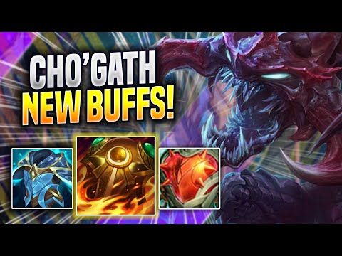 KOREAN CHALLENGER TRIES CHO'GATH WITH NEW BUFFS! - Korean Challenger Plays Cho'gath TOP vs Camille!
