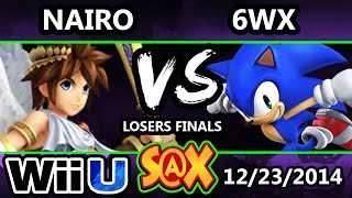 S@X - 6wX (Sonic) Vs. Nairo (Pit) SSB4 Losers Finals - Smash 4 Wii U