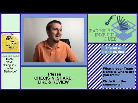 Payne's Pop Up Quiz No 22