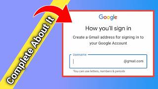 How you'll sign in create a gmail address for signing in to your googl