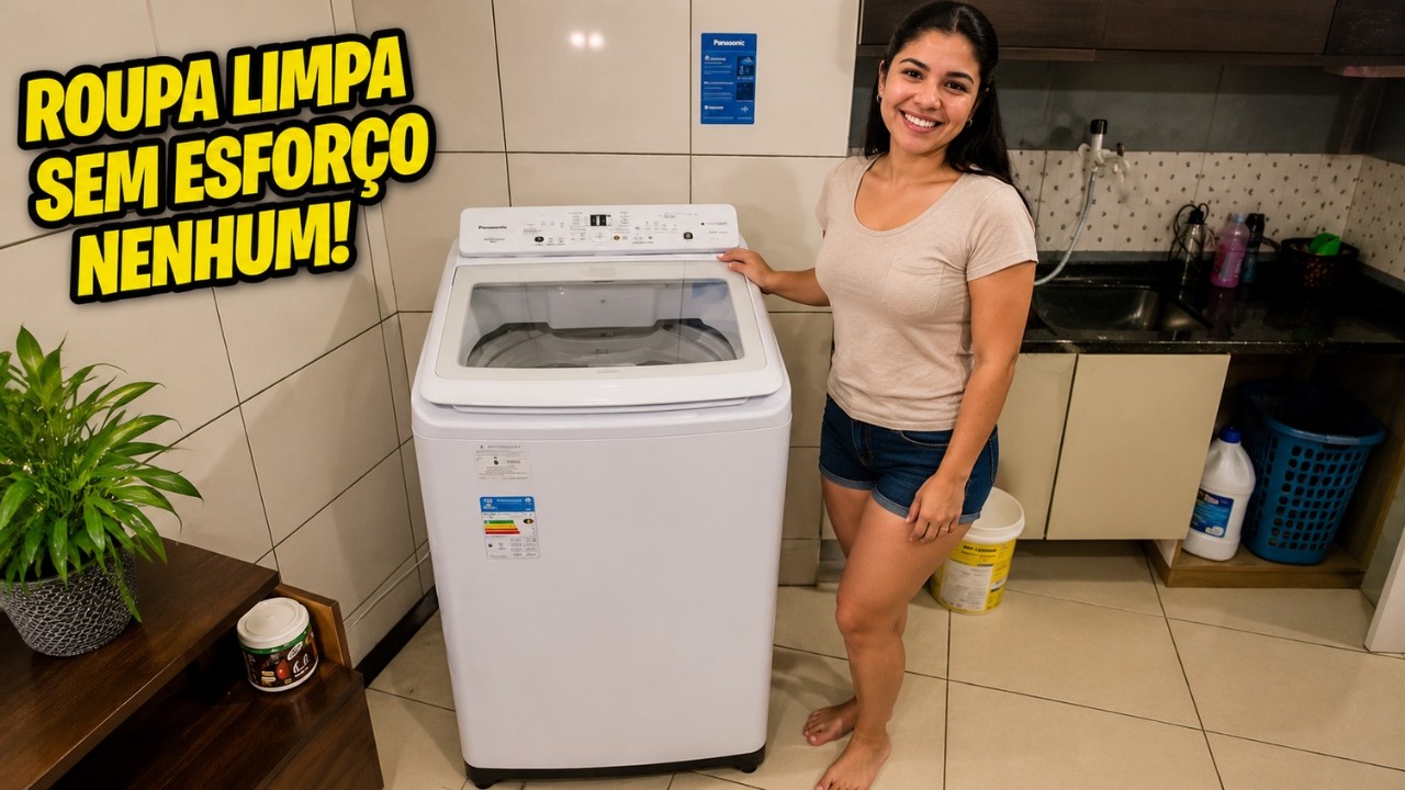 Miniatura da avaliação em vídeo de Lavadora Panasonic 19kg NA-F190A1W Branca 220V