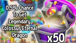 Opening x50 The Eternals Collection Chest ! Colossus Eternal Dragon ? Dragon City