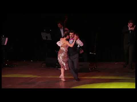  Magdalena Gutierrez  and  German Ballejo  are  dancing  to  a  milonga  at  White Nights tango festival  in  2017