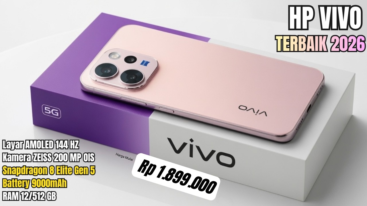 BARU SAJA LAUNCHING‼️9000mAh, 12/512GB - HP VIVO TERBARU DAN TERBAIK JUNI 2026